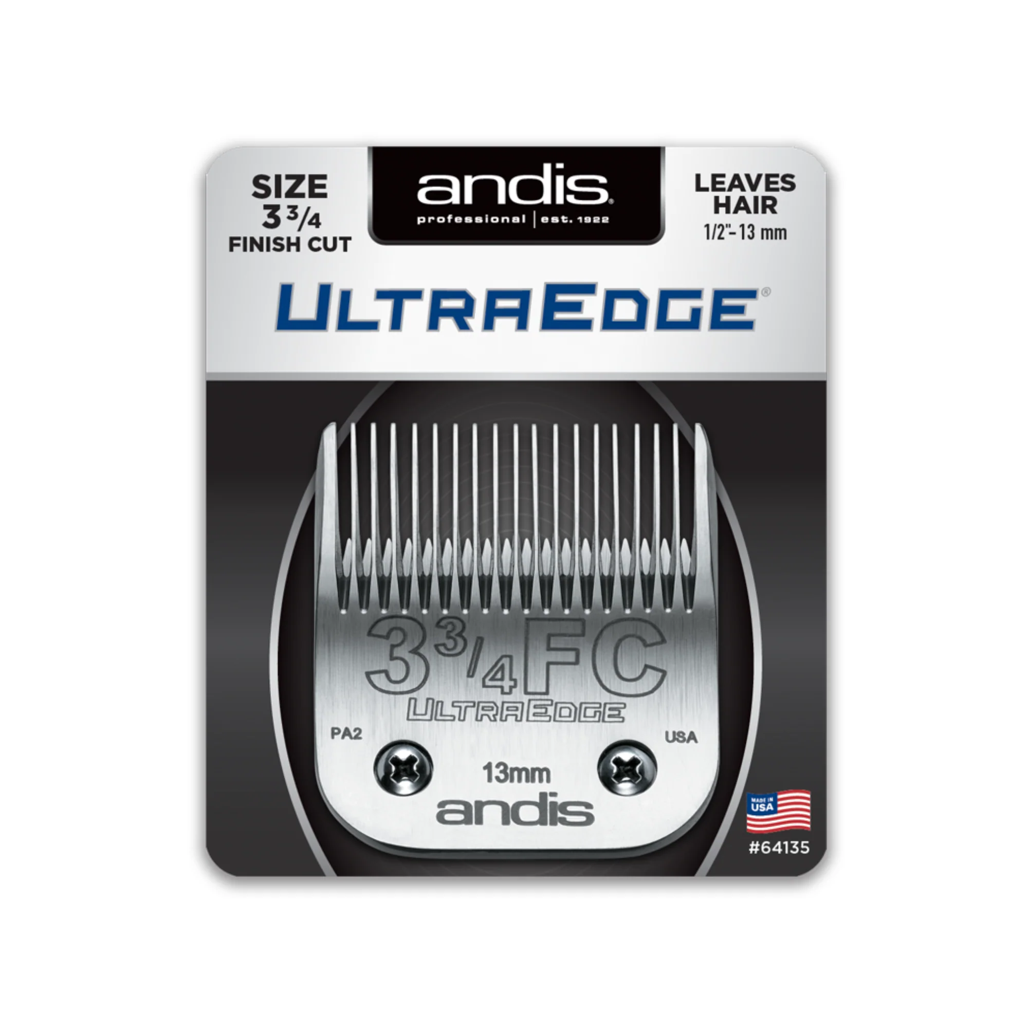 ANDIS Size 3-3/4 Finish Cut - Leaves Hair 1/2 in. - 13 mm - Image 2