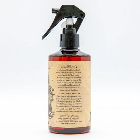 Captain Fawcett’s Bay Rum Hair Tonic (250ml/8.45fl.oz.) - Image 2
