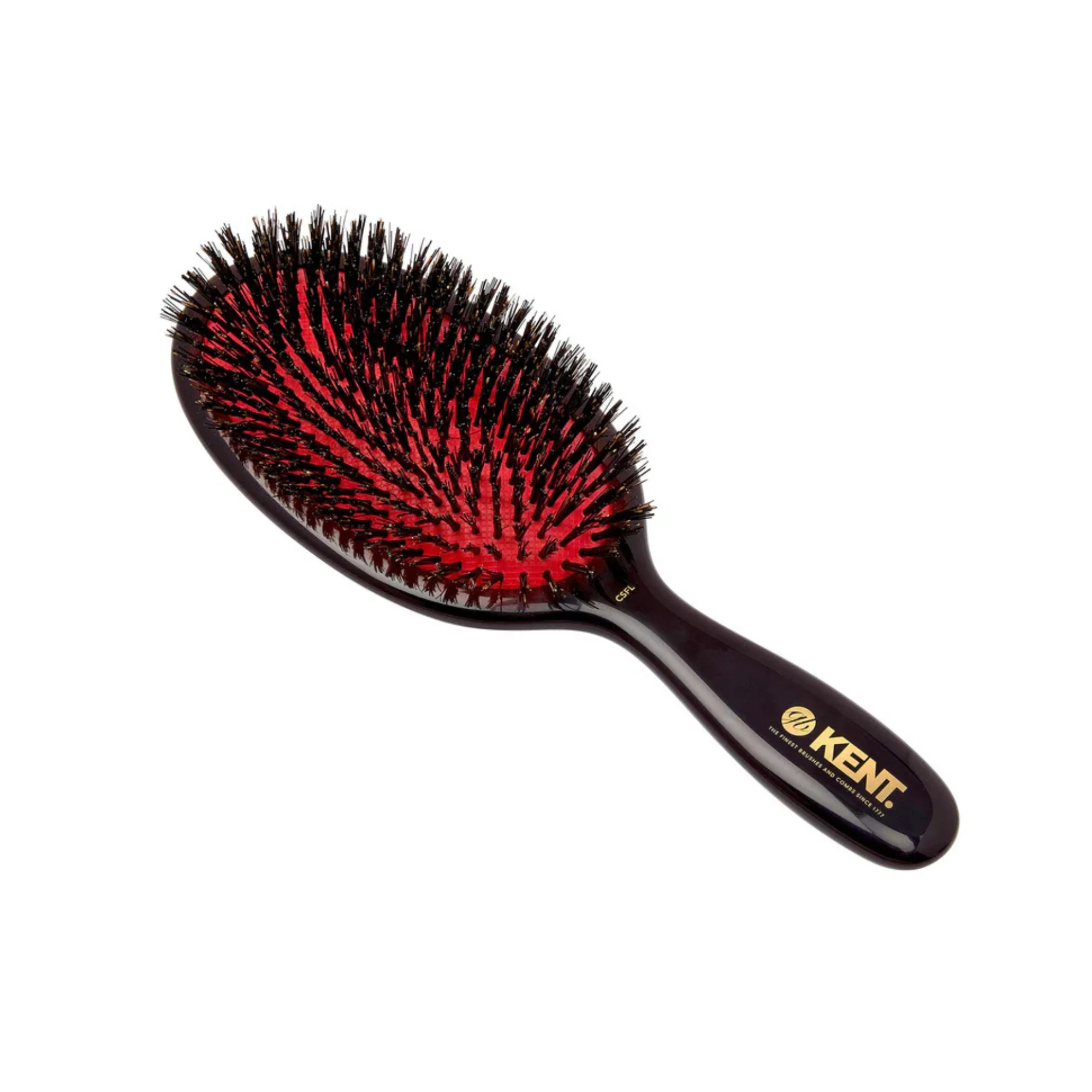 Classic Shine Large Pure Black Bristle Hairbrush - Image 4