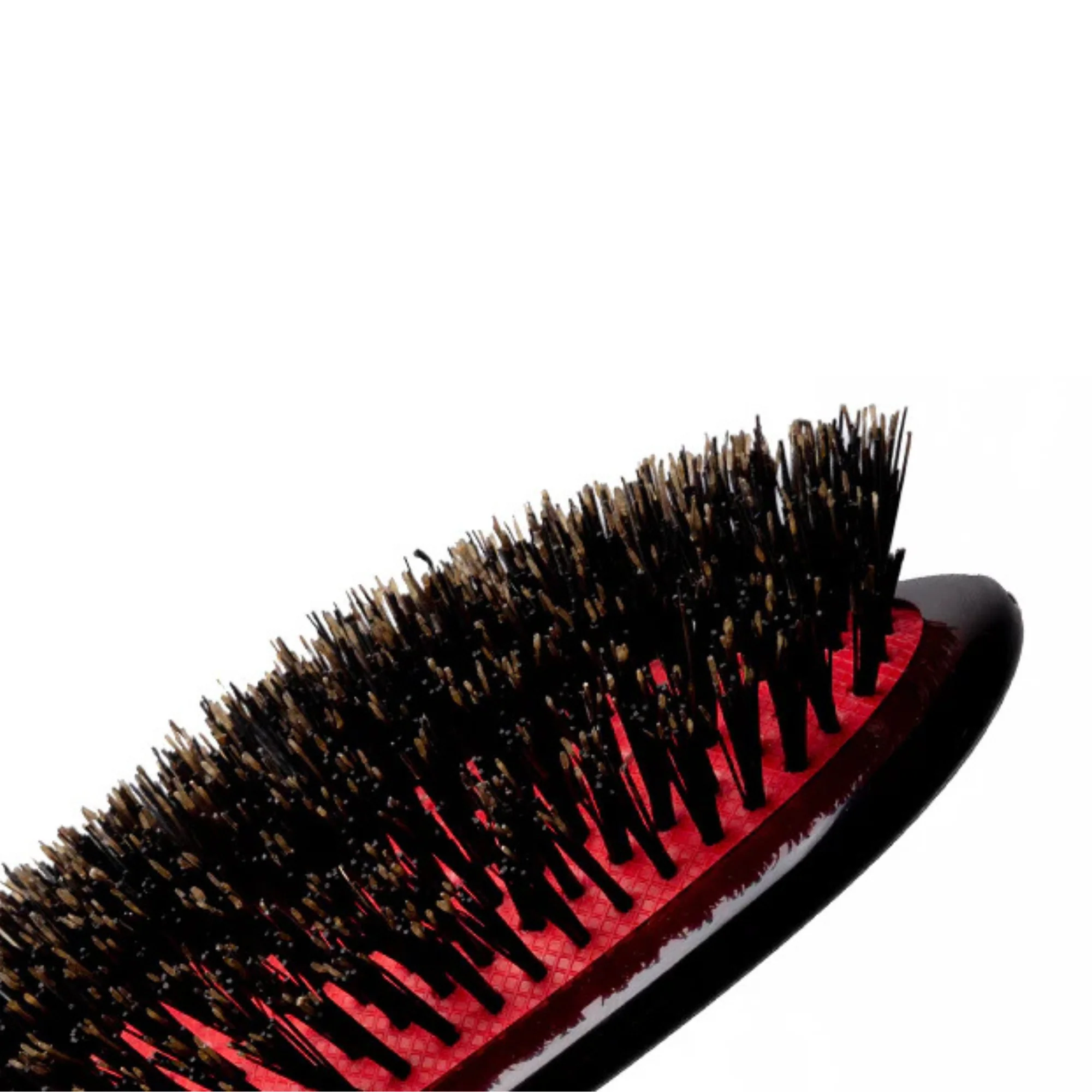 Classic Shine Large Pure Black Bristle Hairbrush - Image 6