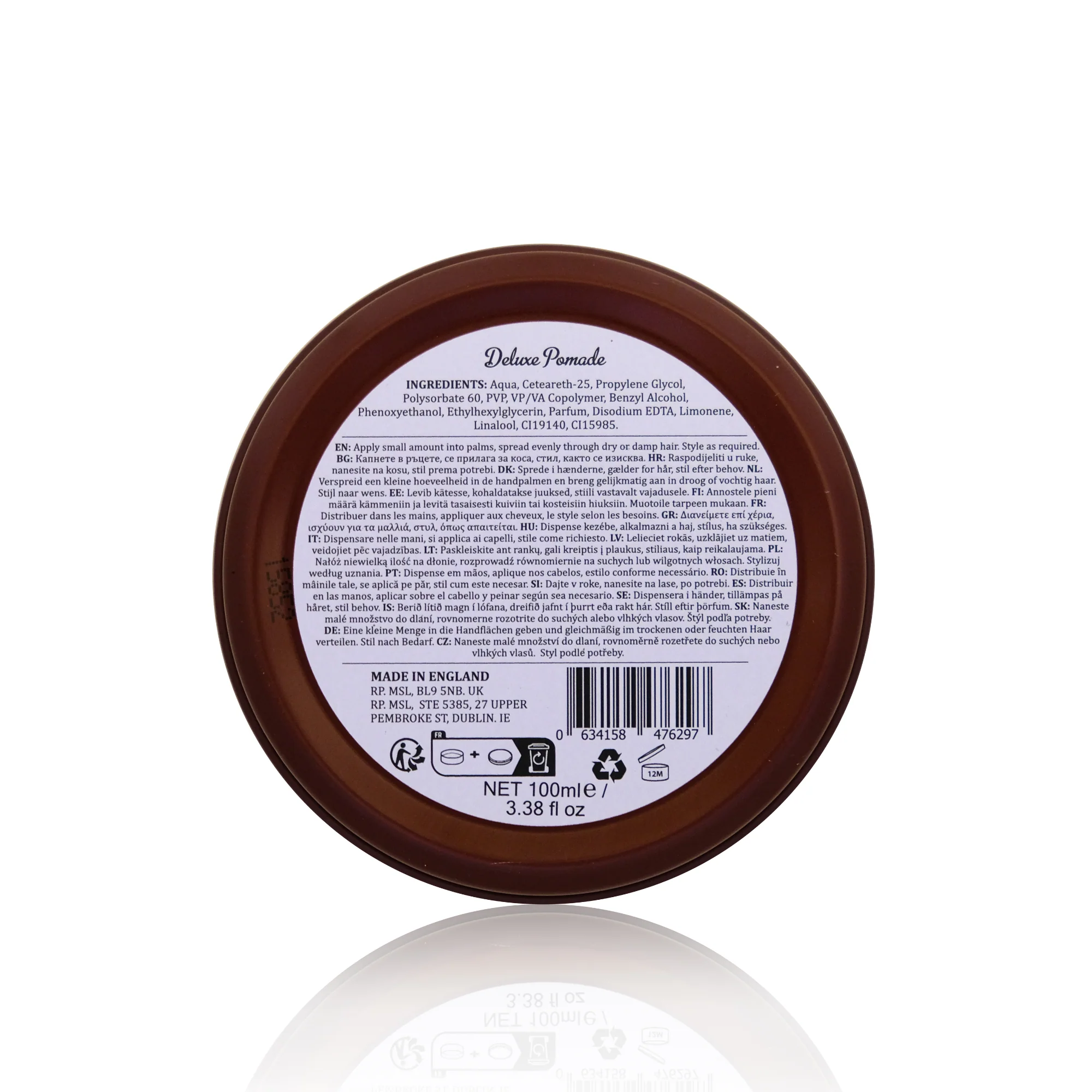 Dapper Dan Deluxe Pomade (100ml/3.38oz) - Image 3