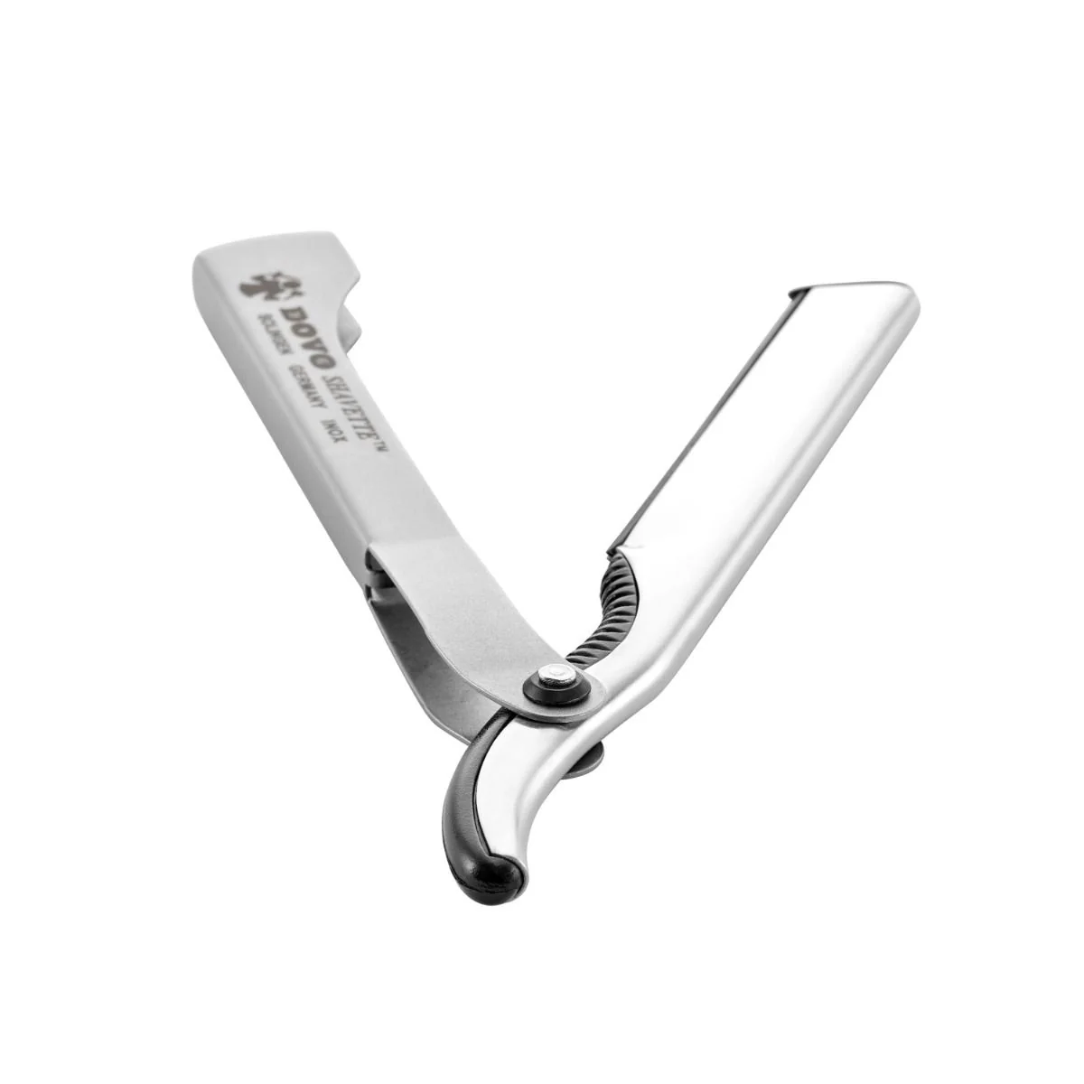 Dovo Shavette Replaceable Blade Straight Razor, Silver Aluminum Handle - Image 3
