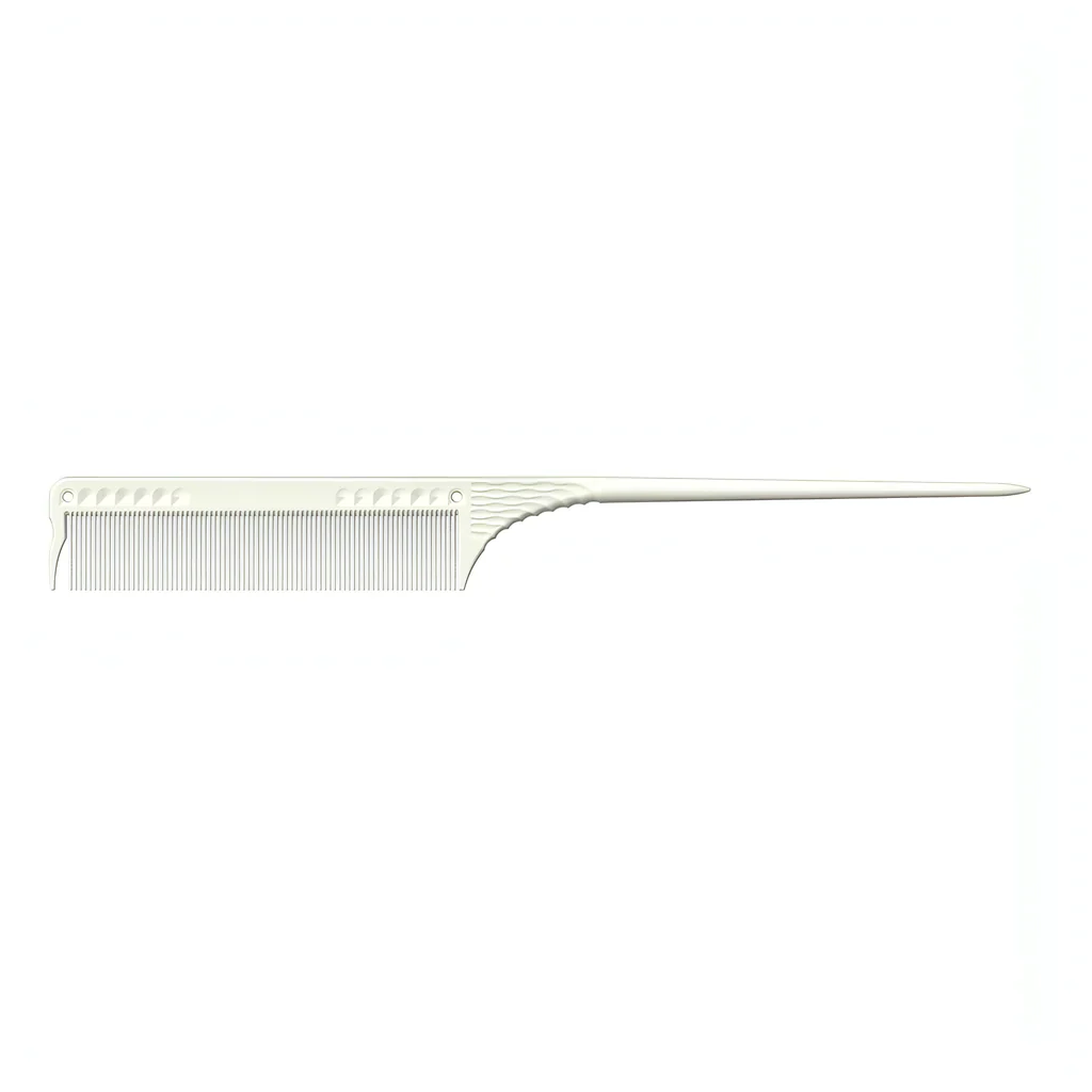 JRL Fine Teeth Tail Comb 8.5 in. (White)