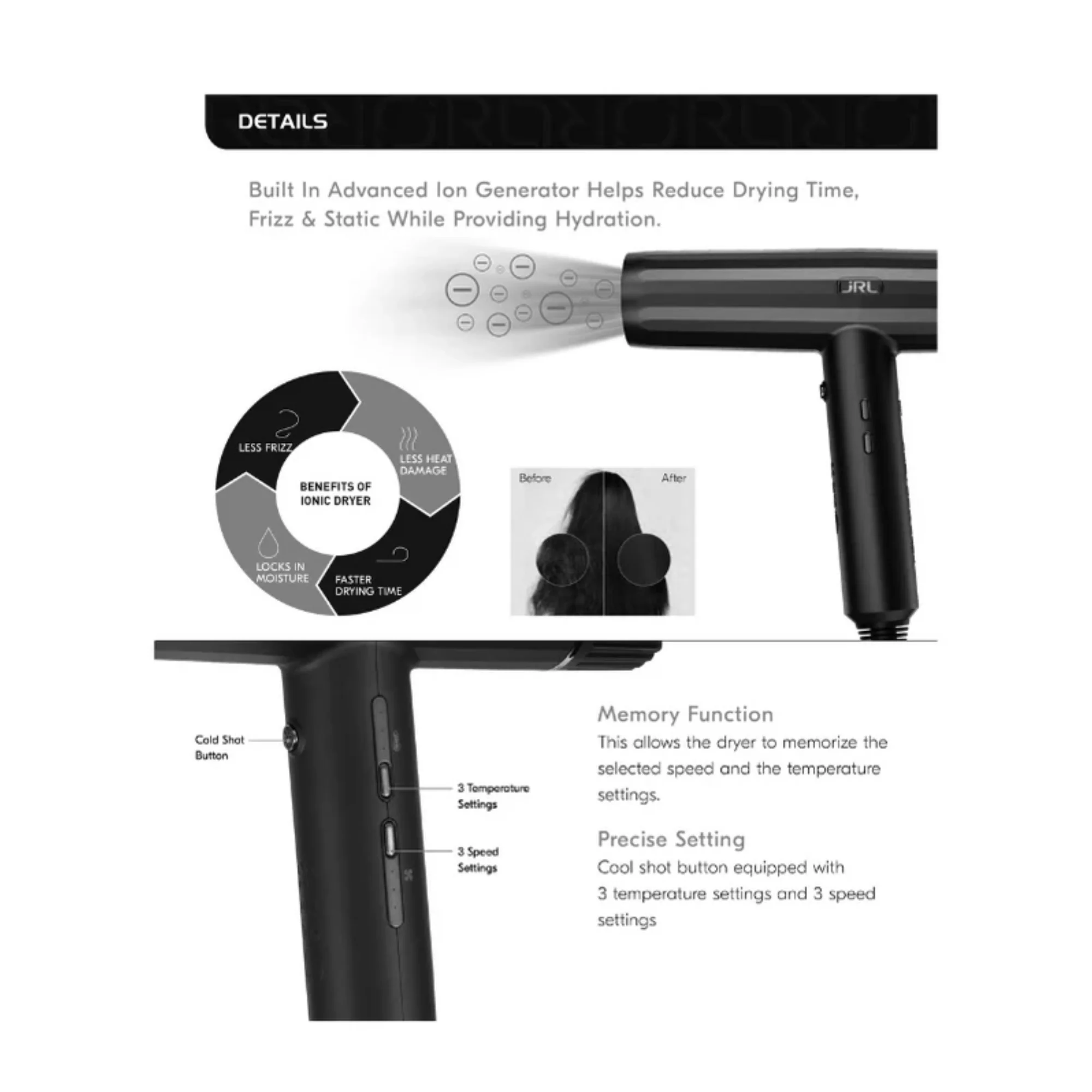 JRL Forte Pro Hair Dryer #FP2401 - Image 6