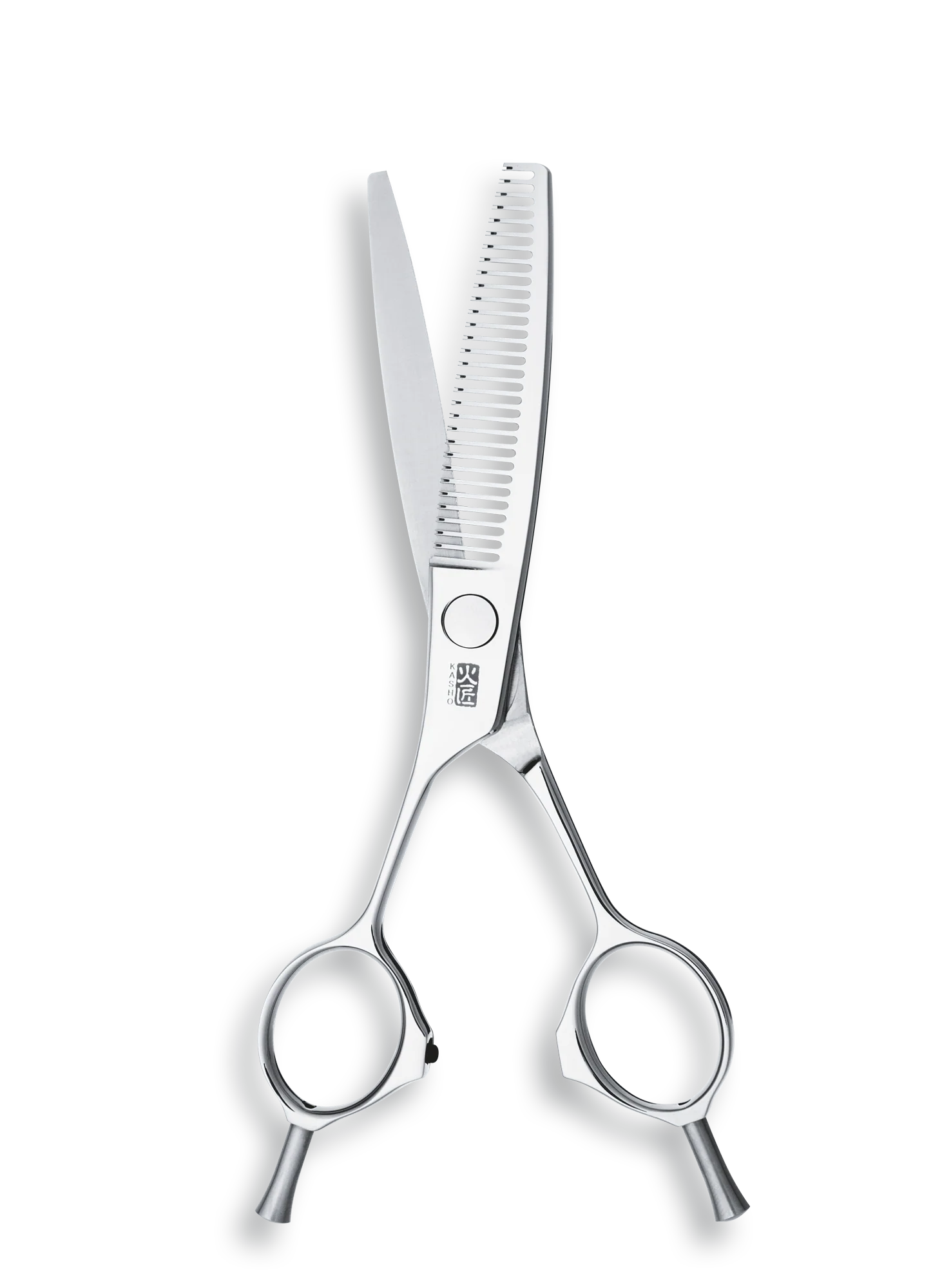 Kasho Japanese 6.0 in Left-Handed Reversible Texturizing Shear with 30 Teeth Premium Stainless Barbershop & Salon Thinning Scissors