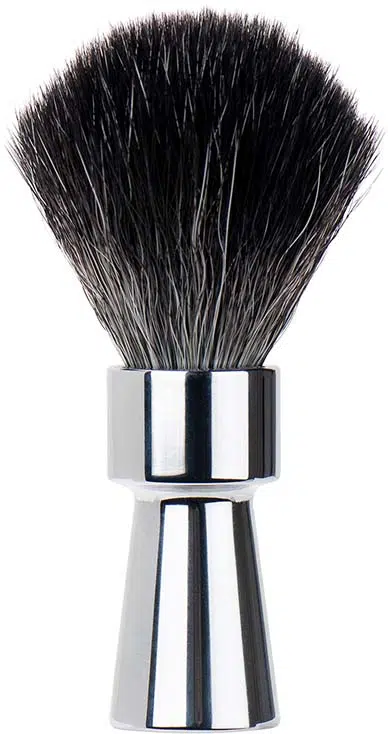 MERKUR Shaving Brush 1100 with Vegan Synthetic Hair in Bright Chrome - Image 4