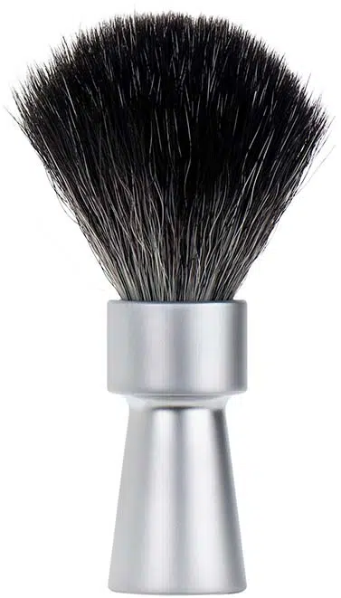 MERKUR Shaving Brush 1100 with Vegan Synthetic Hair in Matt Chrome - Image 2