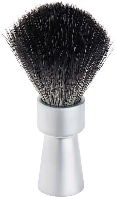 MERKUR Shaving Brush 1100 with Vegan Synthetic Hair in Matt Chrome - Image 3