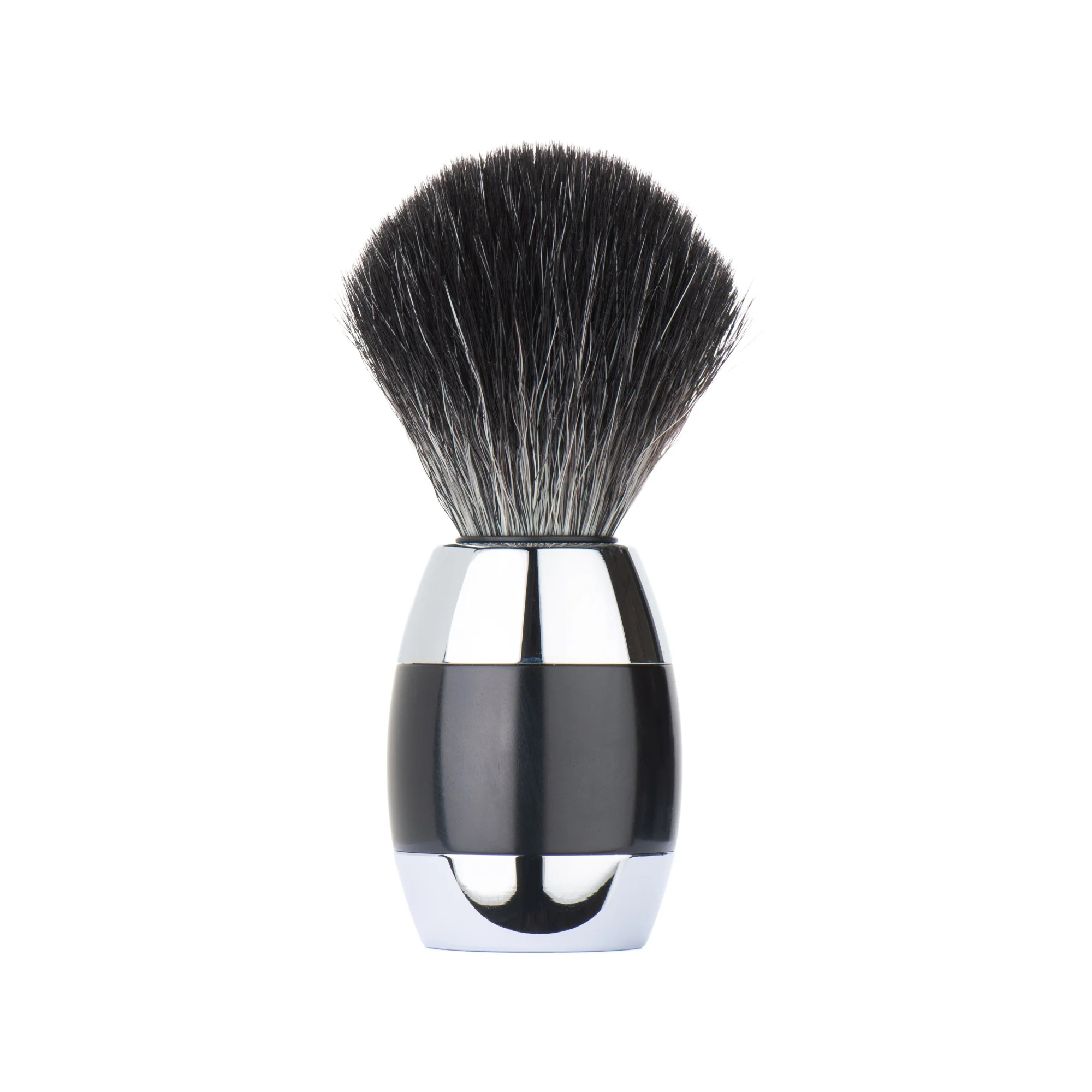 MERKUR Shaving Brush 1201 with Vegan Synthetic Hair in Bright Chrome