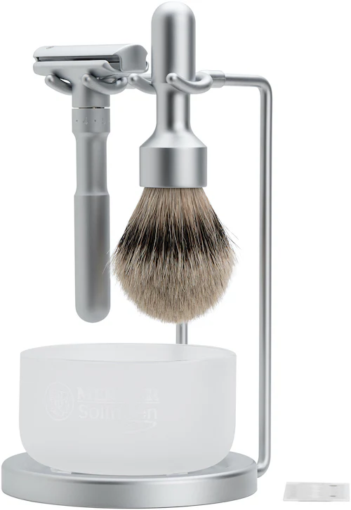 Merkur 4750 – Stand for Future Razor and Brush, Satin Chrome Finish - Image 2