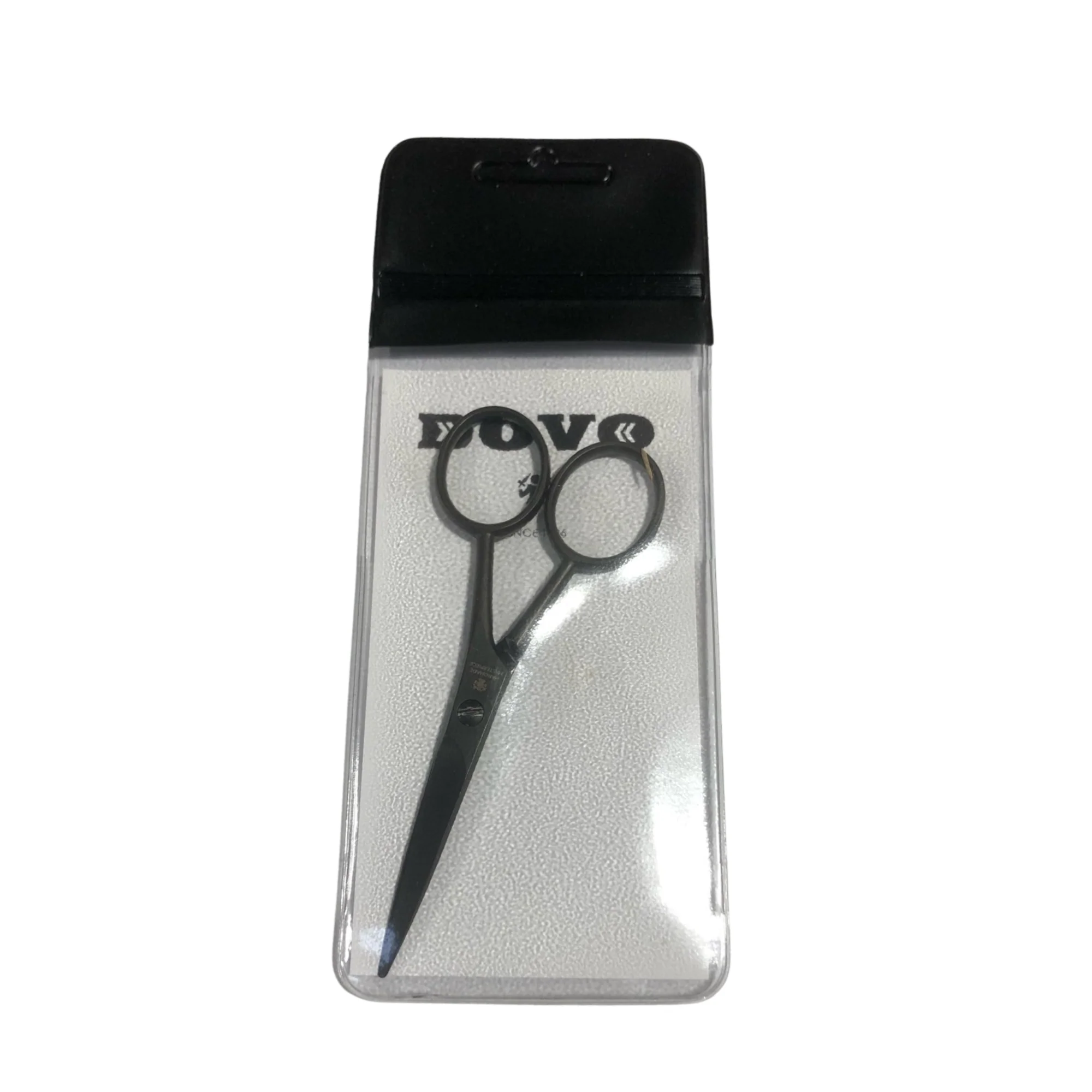 Dovo 4.5" Stainless Steel Moustache Scissor - Black - Image 2