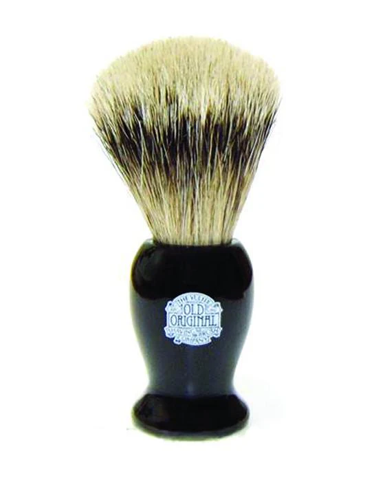 Progress Vulfix Super Badger Shaving Brush, Medium Black Handle - Image 2