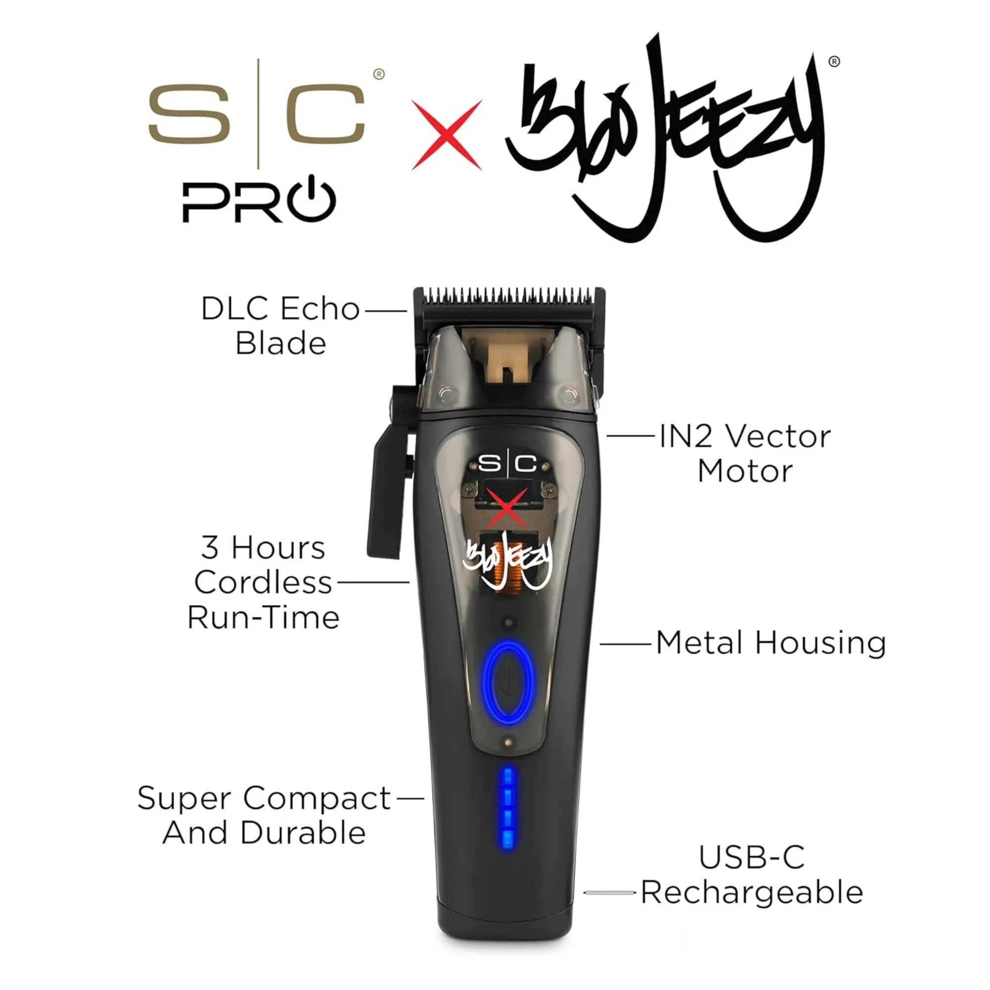 StyleCraft X 360 Jeezy Clipper - Professional Cordless Hair Clipper with IN2 Vector Motor - Image 7