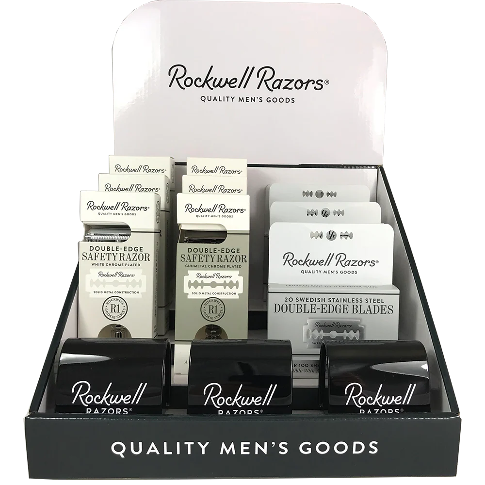Rockwell Razors Rookie Value Bundle Shave Hardware Display