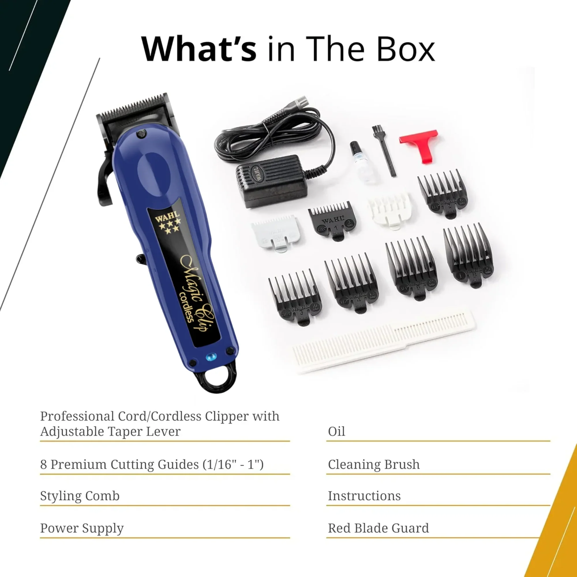 Wahl 5 Star LE Magic Cordless Clipper Navy - Image 6